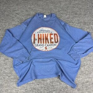 Grand Canyon National Park I Hiked Hiking Trails Blue Long Sleeve T-Shirt XL